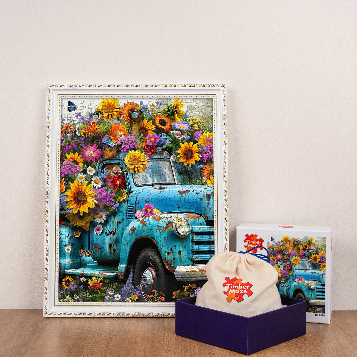 Flower Truck - Wooden Jigsaw Puzzle