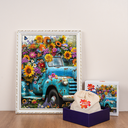 Flower Truck - Wooden Jigsaw Puzzle