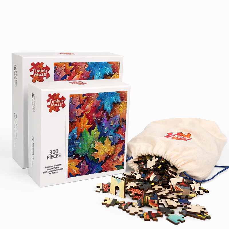 Autumn Leaf Spectrum - Wooden Jigsaw Puzzle