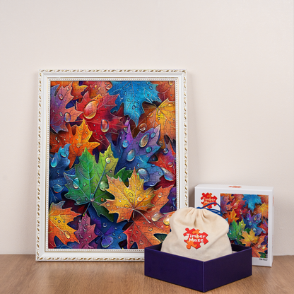 Autumn Leaf Spectrum - Wooden Jigsaw Puzzle