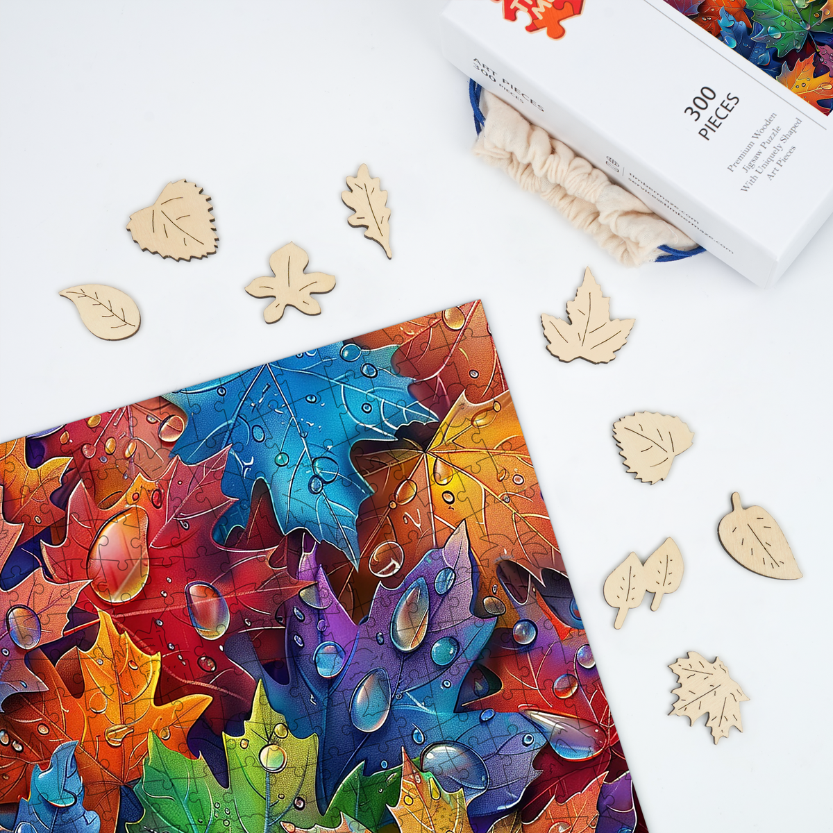 Autumn Leaf Spectrum - Wooden Jigsaw Puzzle
