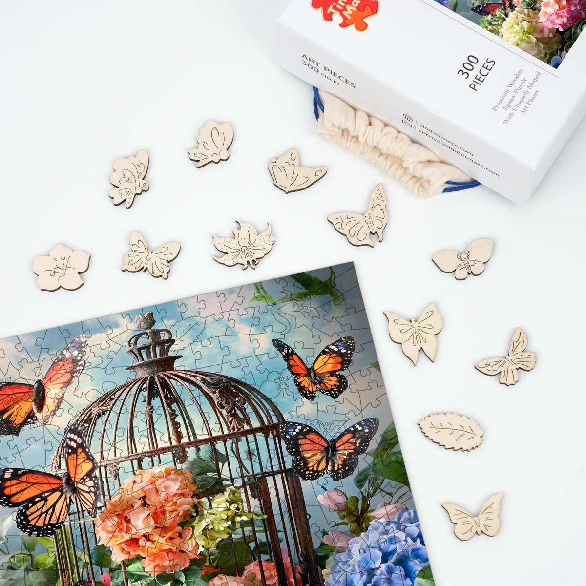 Butterfly Garden - Wooden Jigsaw Puzzle