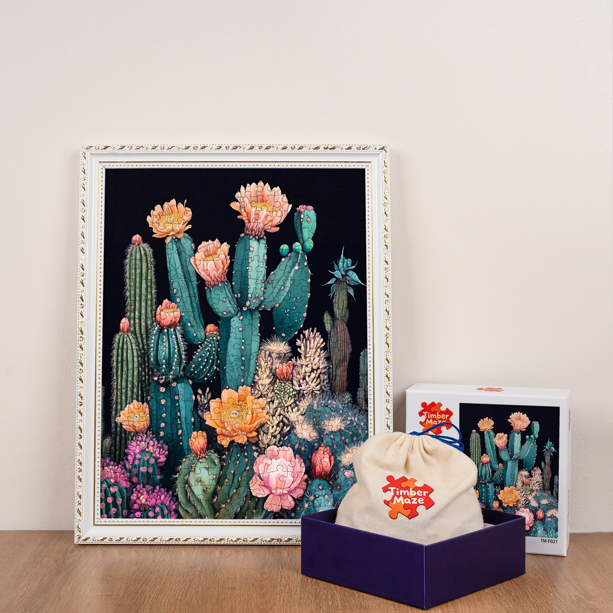 Charming Cactus - Wooden Jigsaw Puzzle