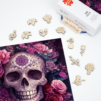 Floral Skull - Wooden Jigsaw Puzzle