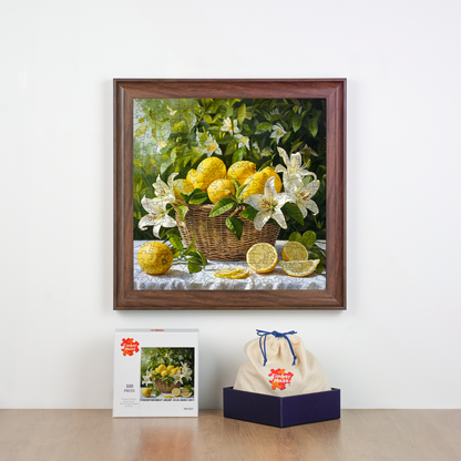 Lemon & Lilies - Wooden Jigsaw Puzzle