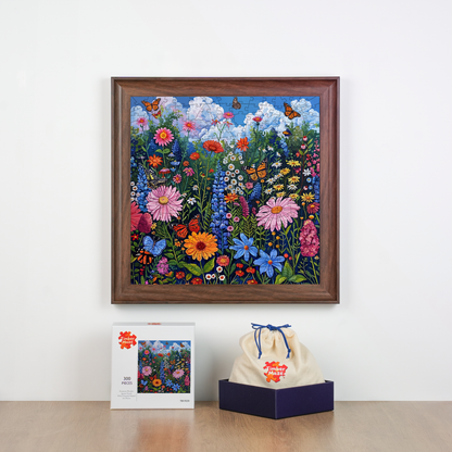 Wildflower Symphony  - Wooden Jigsaw Puzzle