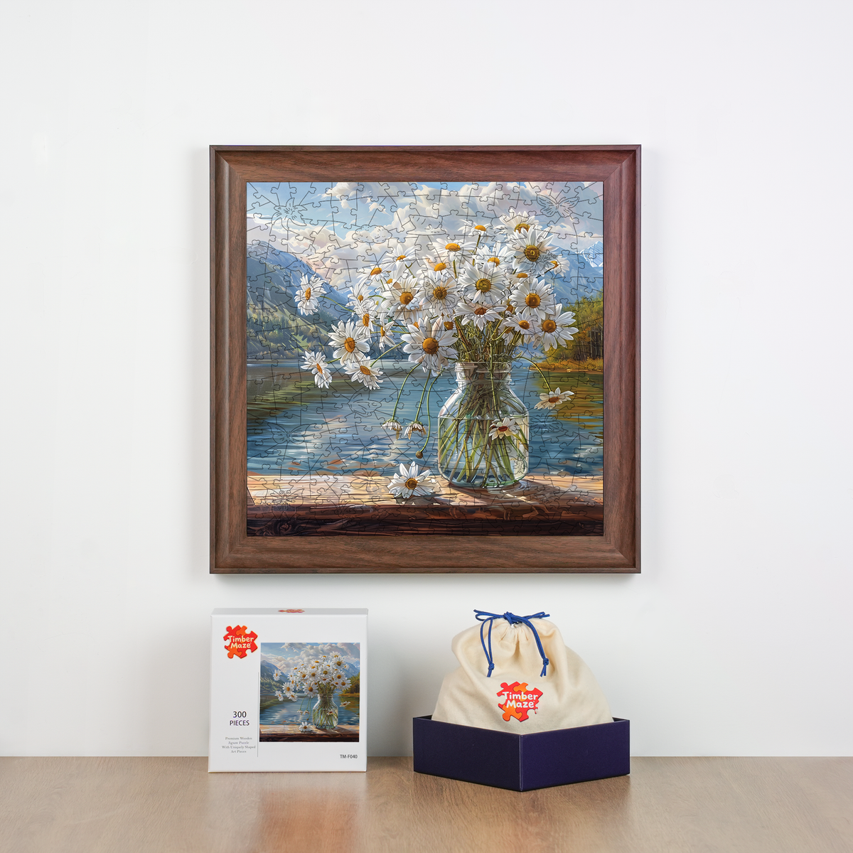 Mountain Daisies - Wooden Jigsaw Puzzle