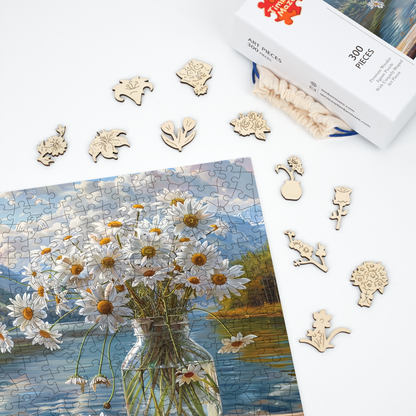 Mountain Daisies - Wooden Jigsaw Puzzle