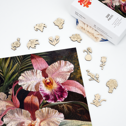 Pink Orchid - Wooden Jigsaw Puzzle