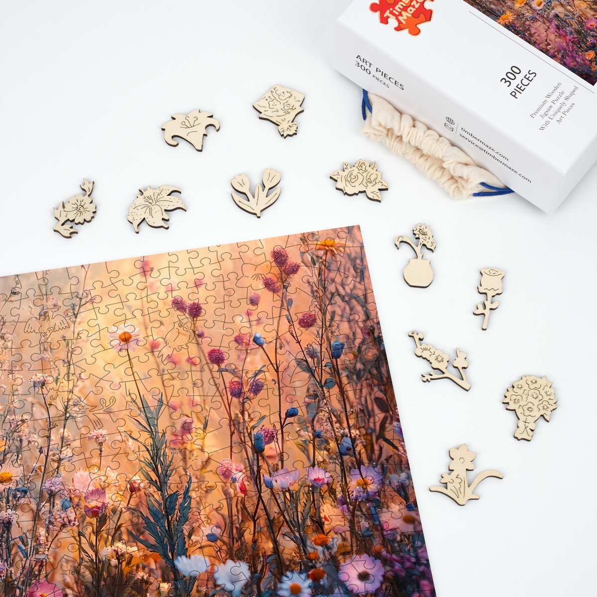 Wildflower Haze - Wooden Jigsaw Puzzle