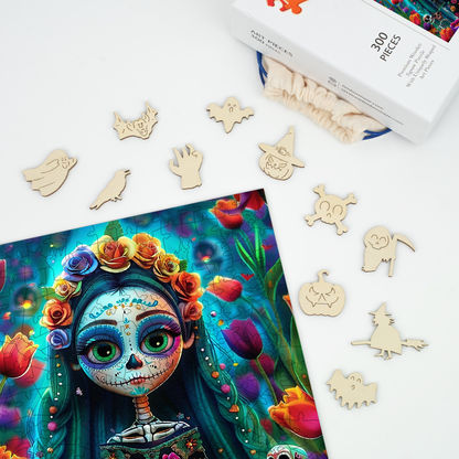 Day of the Dead Girl - Wooden Jigsaw Puzzle