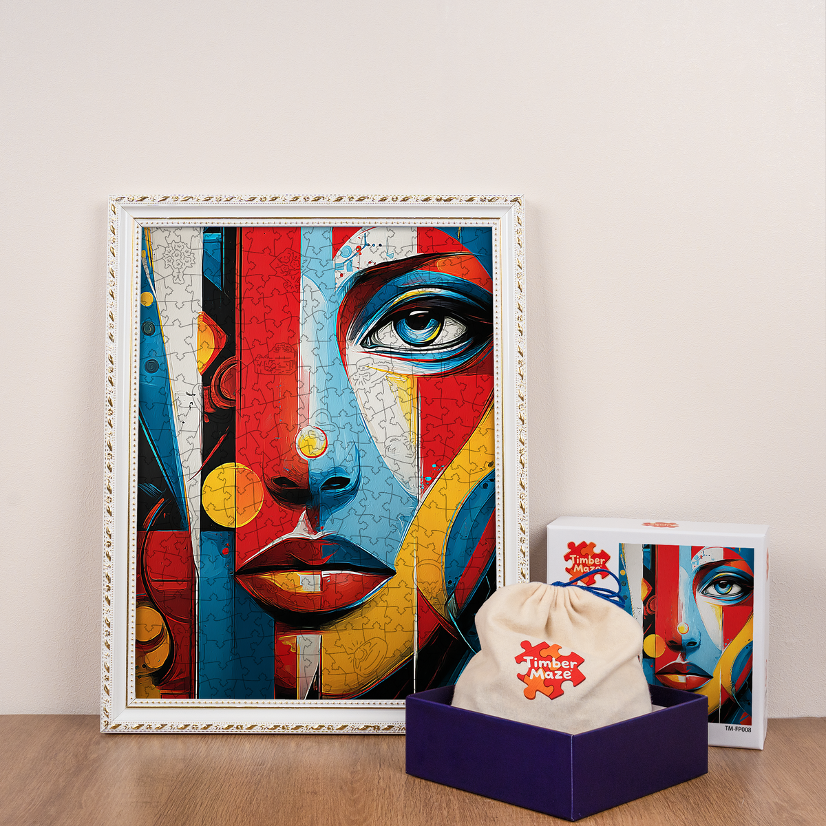 Abstract Portrait - Wooden Jigsaw Puzzle
