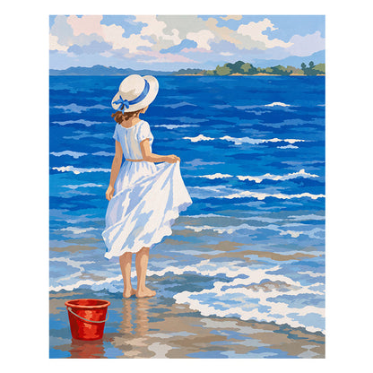 Girl on Beach - Wooden Jigsaw Puzzle