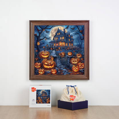 Pumpkin Manor - Wooden Jigsaw Puzzle