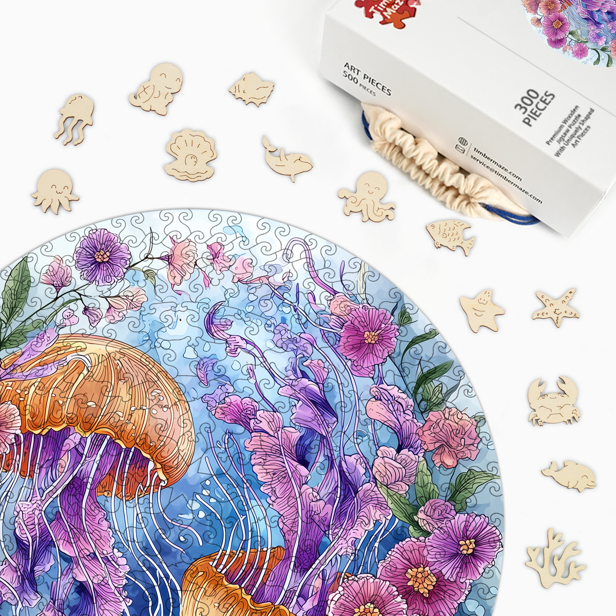 Aqua Garden - Wooden Jigsaw Puzzle