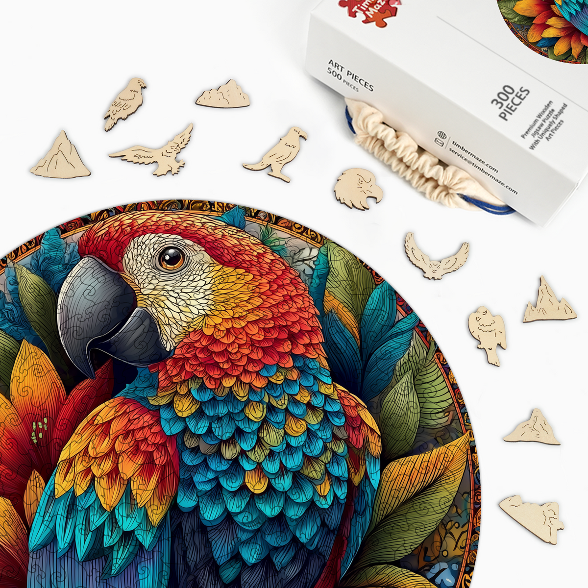 Birds of Bloom - Wooden Jigsaw Puzzle