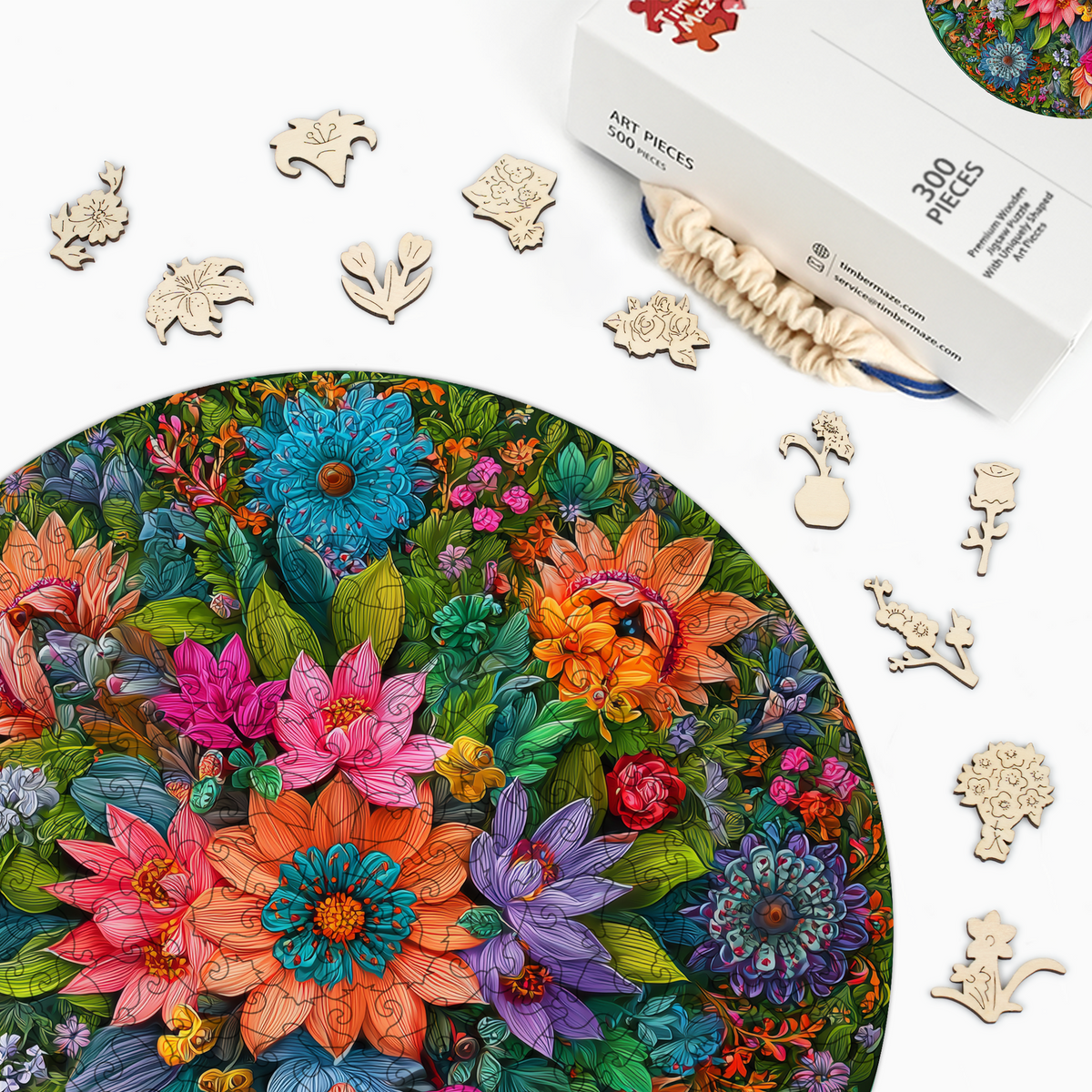 Bloom Circle - Wooden Jigsaw Puzzle