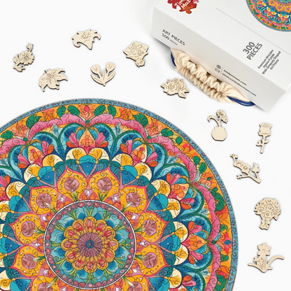 Floral Zen - Wooden Jigsaw Puzzle