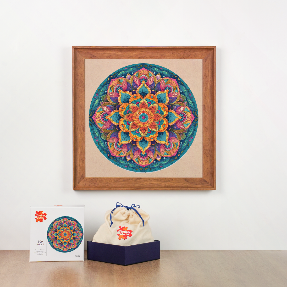 Mandala Bloom - Wooden Jigsaw Puzzle