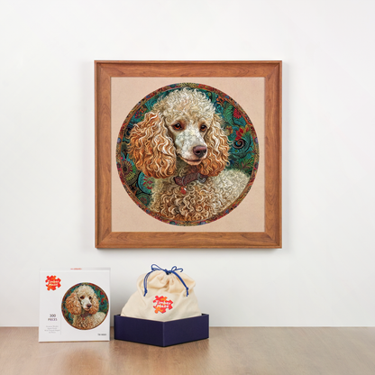 Golden Curls Mandala - Wooden Jigsaw Puzzle