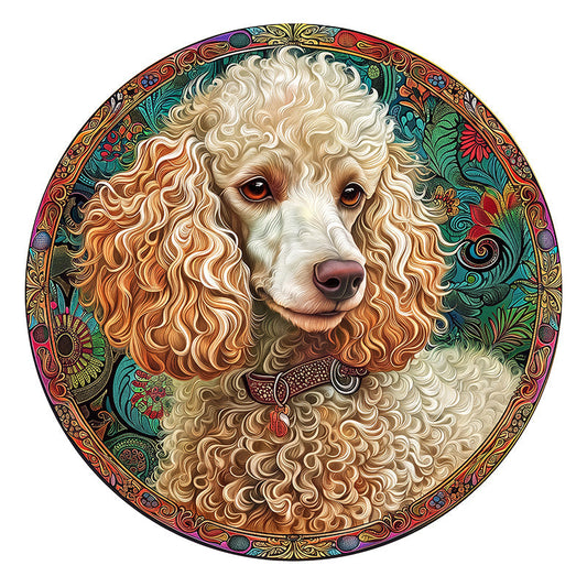 Golden Curls Mandala - Wooden Jigsaw Puzzle
