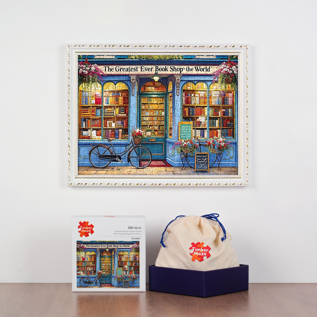 Charming Bookshop - Wooden Jigsaw Puzzle