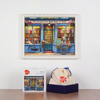 Charming Bookshop - Wooden Jigsaw Puzzle