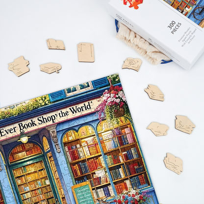 Charming Bookshop - Wooden Jigsaw Puzzle