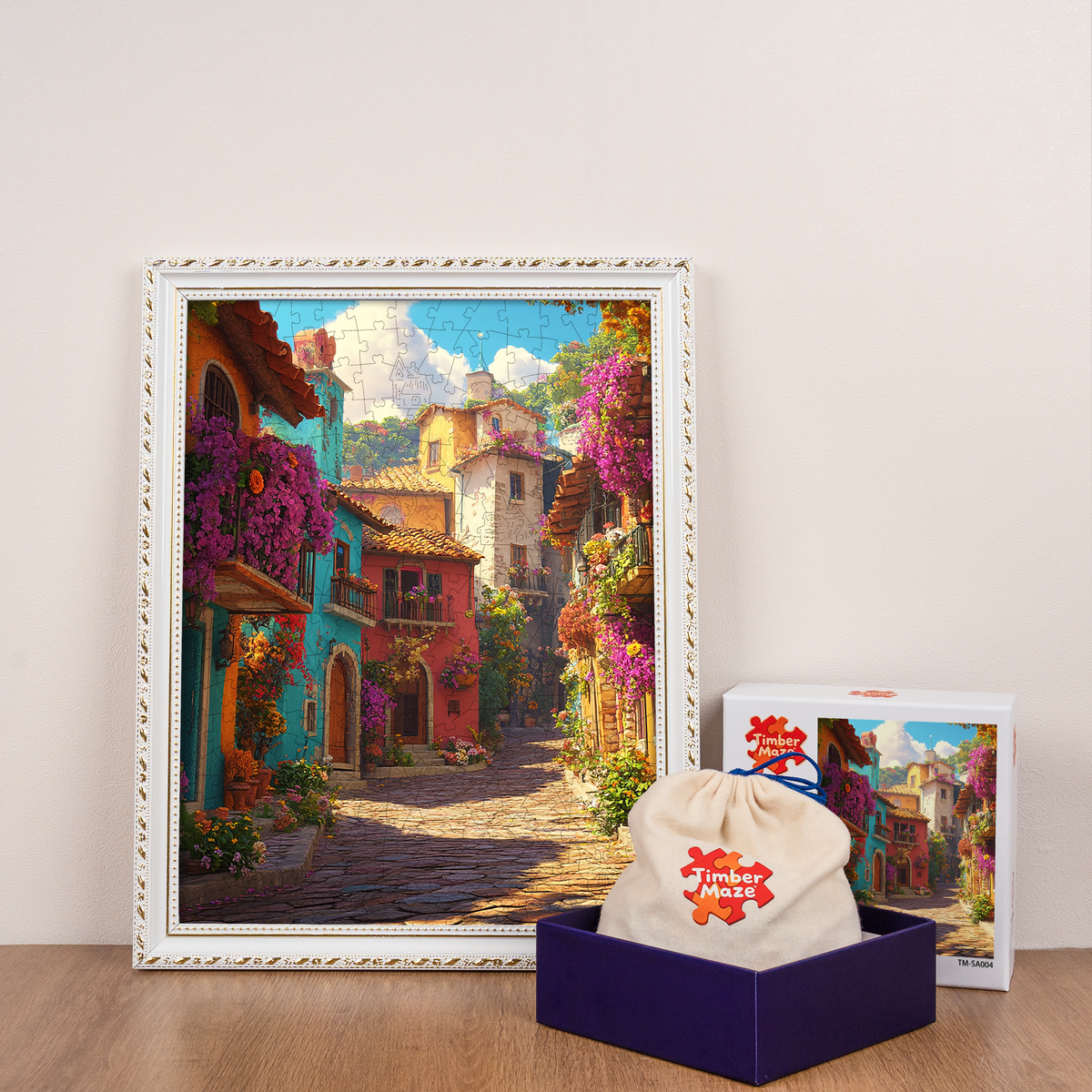 Fresh Flower Town - Wooden Jigsaw Puzzle