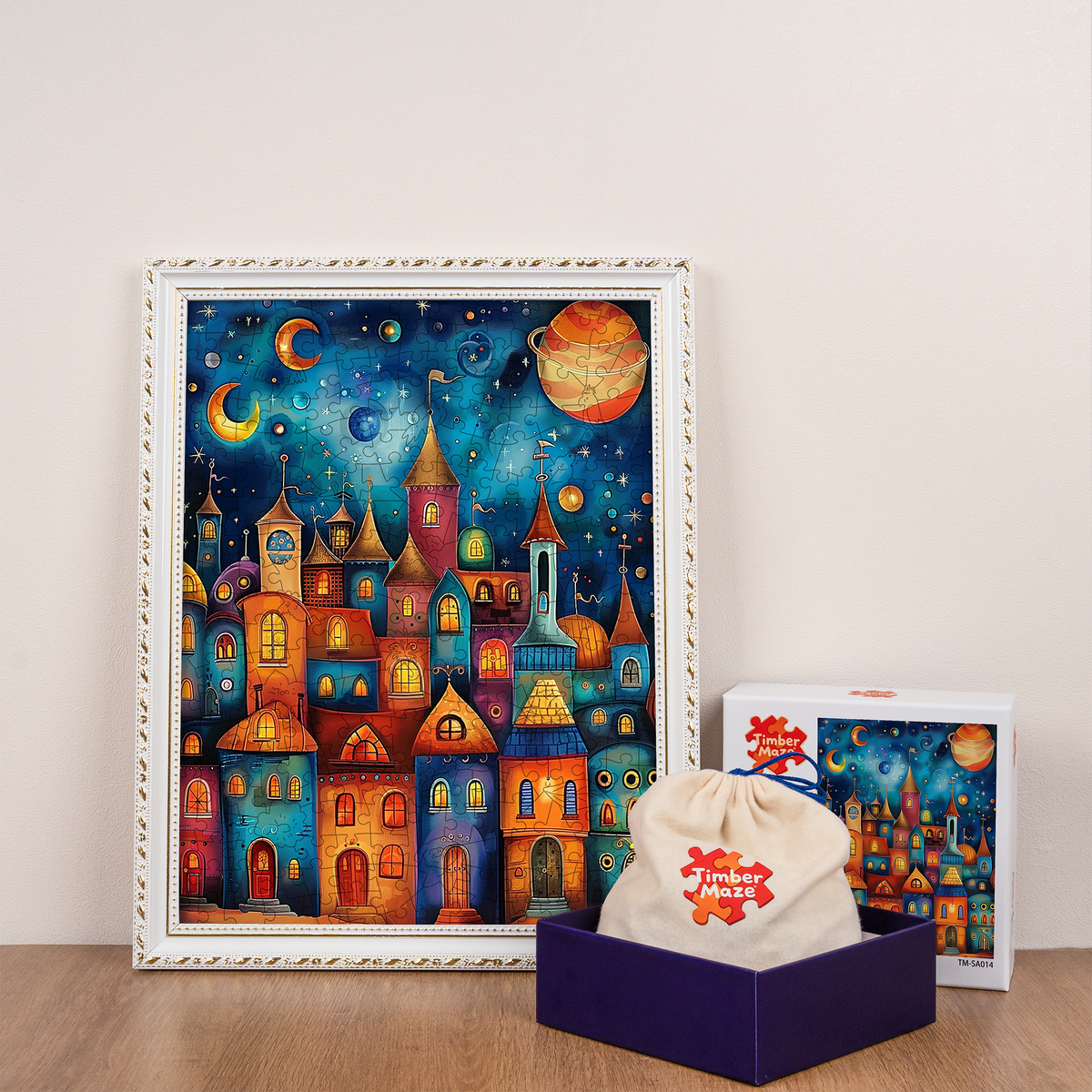 Fairy Tale Nightscape - Wooden Jigsaw Puzzle