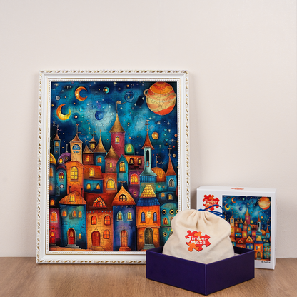 Fairy Tale Nightscape - Wooden Jigsaw Puzzle