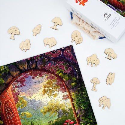 Garden Gateway - Wooden Jigsaw Puzzle