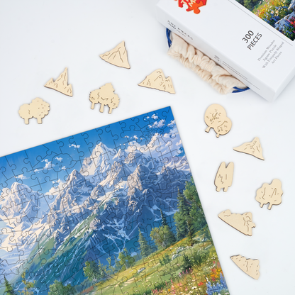 Alpine Bloom - Wooden Jigsaw Puzzle