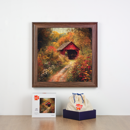 Autumn Bridge - Wooden Jigsaw Puzzle