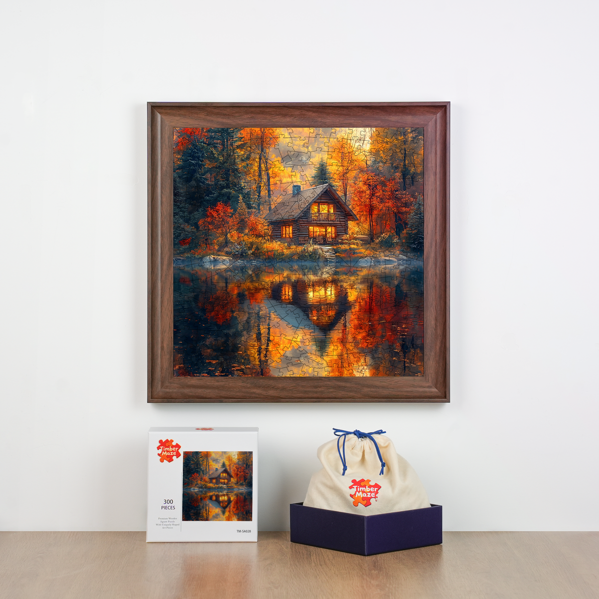 Autumn Cabin - Wooden Jigsaw Puzzle