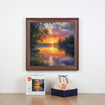 Golden Lake - Wooden Jigsaw Puzzle
