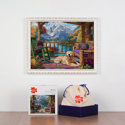 Mountain View Porch - Wooden Jigsaw Puzzle