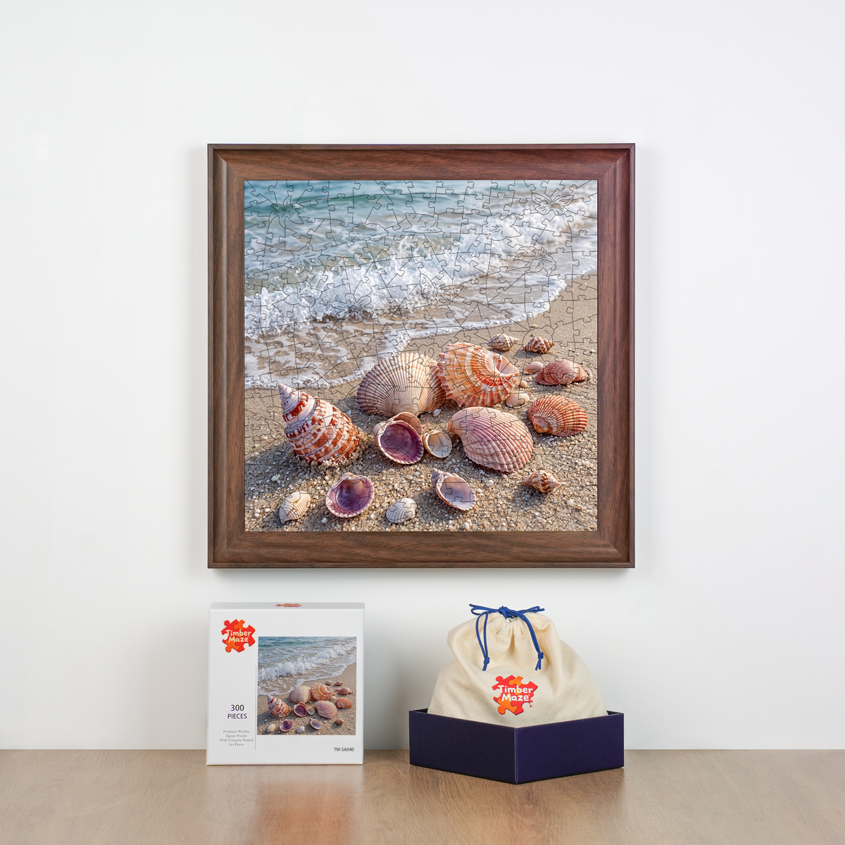 Seashells by the Sea - Wooden Jigsaw Puzzle