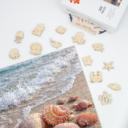 Seashells by the Sea - Wooden Jigsaw Puzzle