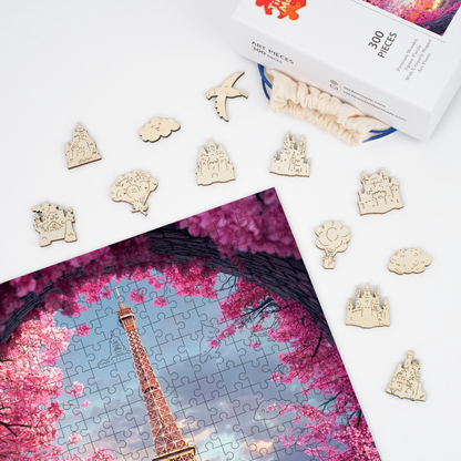 The Spring of Paris - Wooden Jigsaw Puzzle
