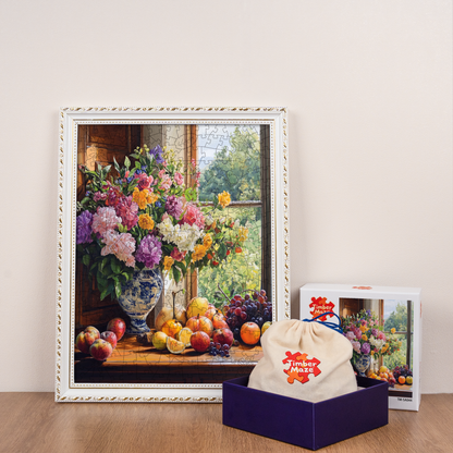 Flowers & Fruit - Wooden Jigsaw Puzzle