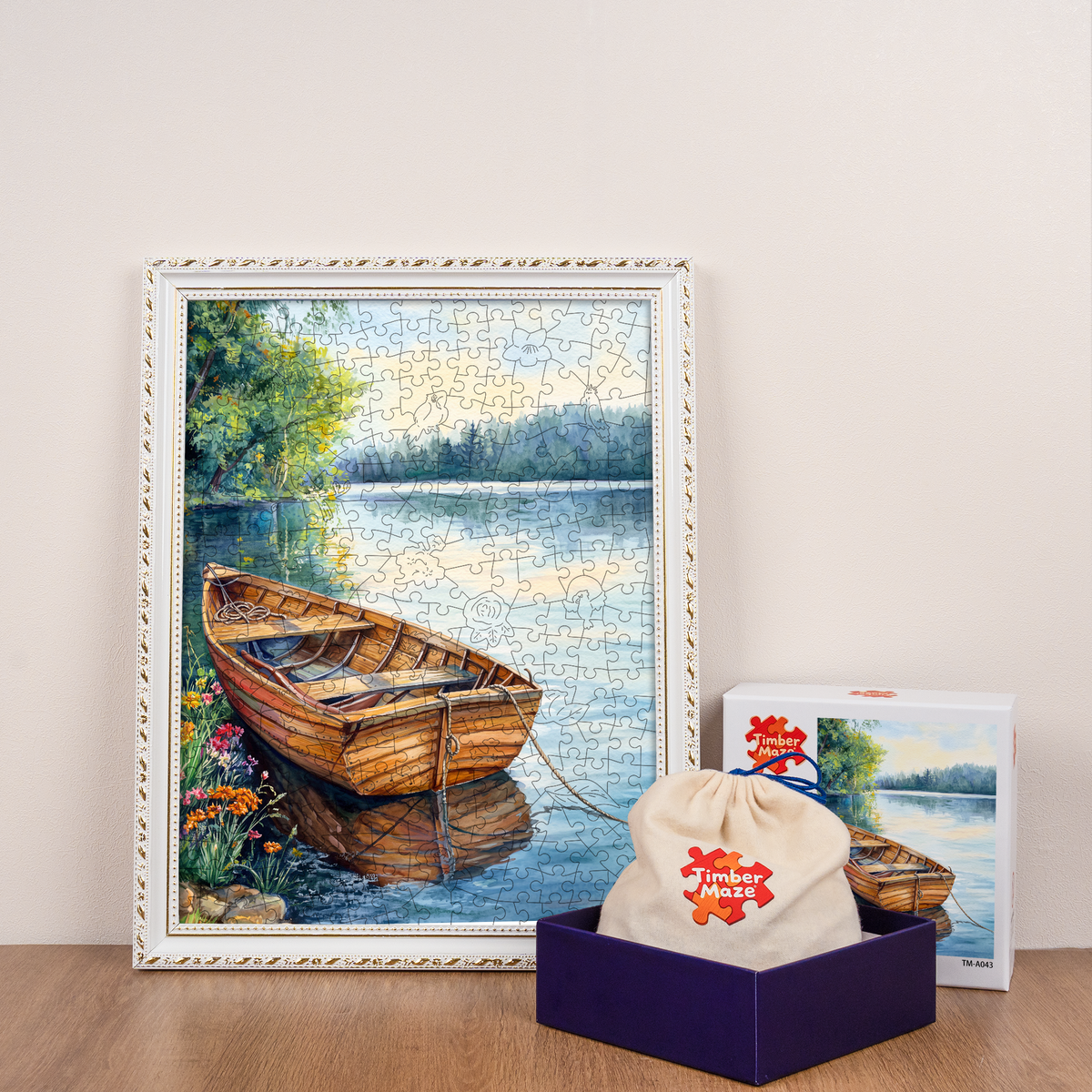 Boats in the Lake - Wooden Jigsaw Puzzle