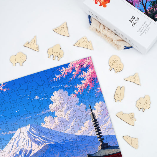 Cherry Blossom View - Wooden Jigsaw Puzzle