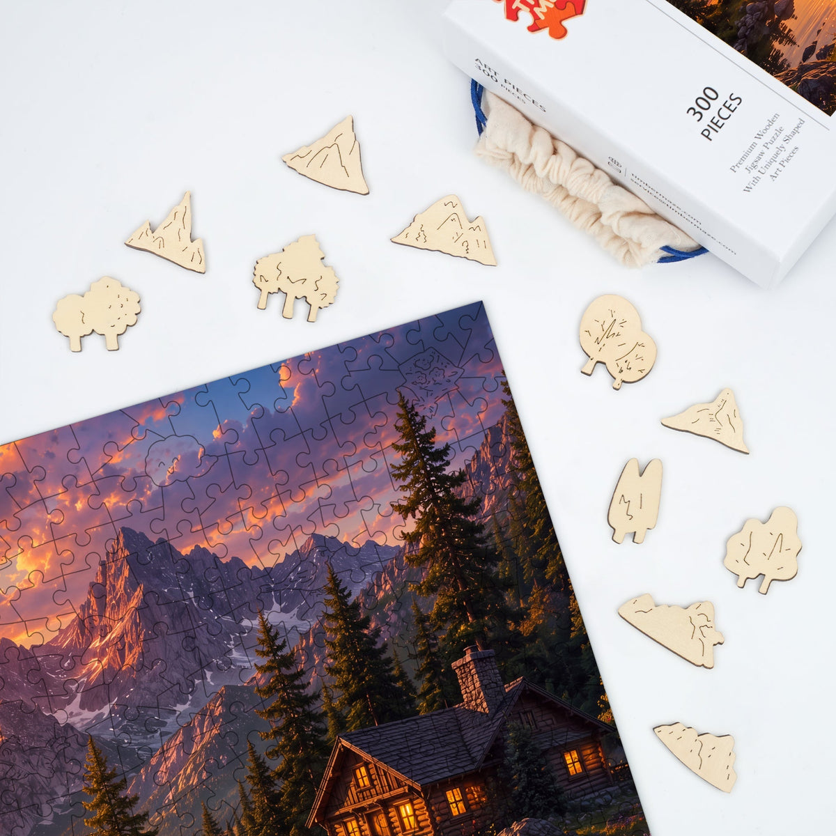 Alpine Glow - Wooden Jigsaw Puzzle