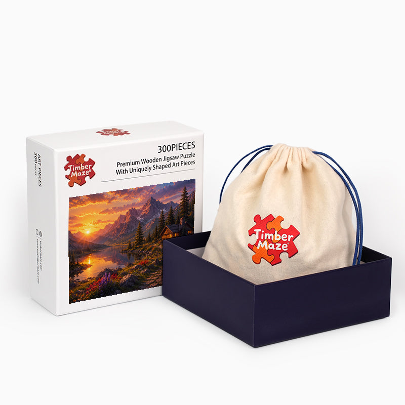 Alpine Glow - Wooden Jigsaw Puzzle