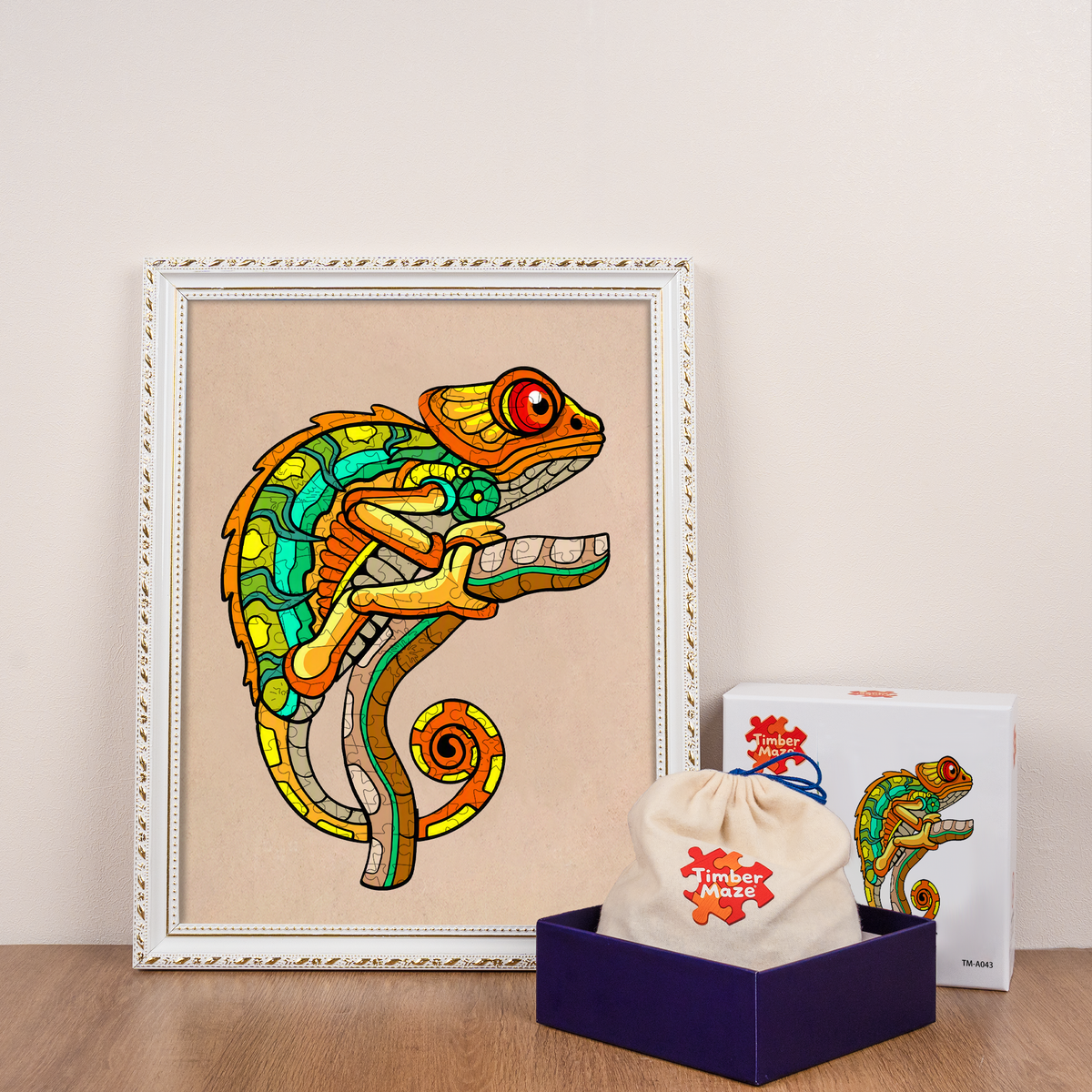 Chameleon Branch - Wooden Jigsaw Puzzle