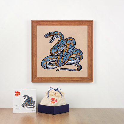Coiled Snake - Wooden Jigsaw Puzzle