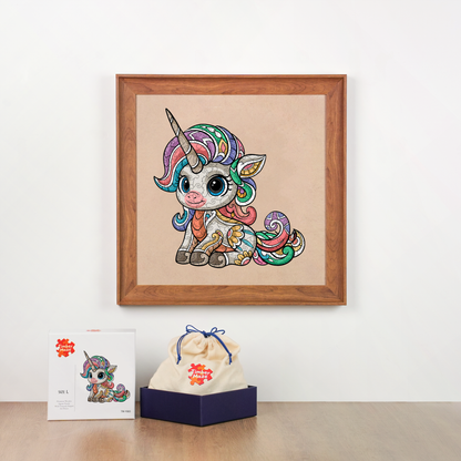 Cute Unicorn - Wooden Jigsaw Puzzle