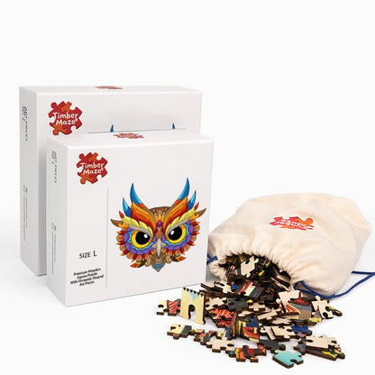 Feathered Owl - Wooden Jigsaw Puzzle