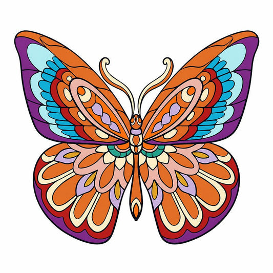 Mandala Butterfly - Wooden Jigsaw Puzzle